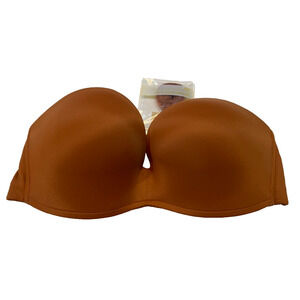 DELIMIRA Ultimate Support Seamless Strapless Push Up Bra Size 38C Bronzer Beige